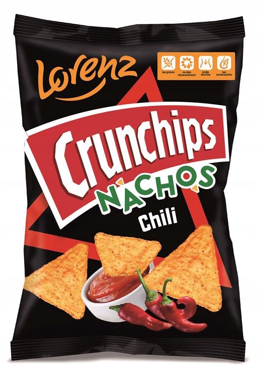 CHIPSY CRUNCHIPS NACHOS CHILLI 190G*20 LORENZ