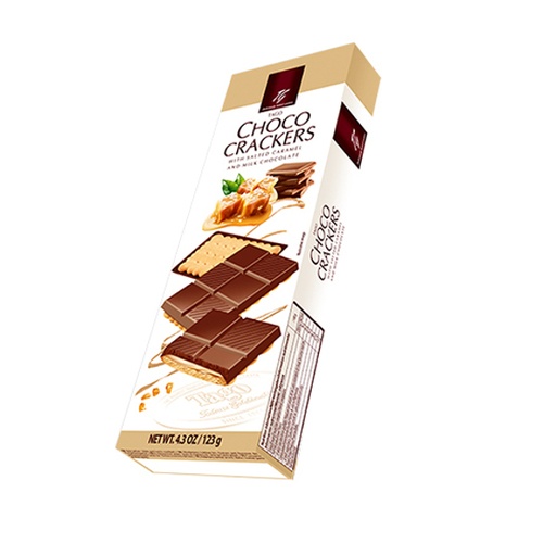 [5908310289281] CIASTKA KRAKERS Z KREMEM ORZECH I CZEKOL 123G*24 TAGO