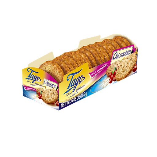 [5901356050150] CIASTKA OWSIANE Z ZURAWINA 185G*12 TAGO