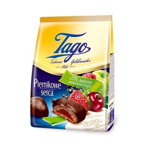 [5908310282794] PIERNIKI SERCA OWOCOWE 160G*12 TAGO