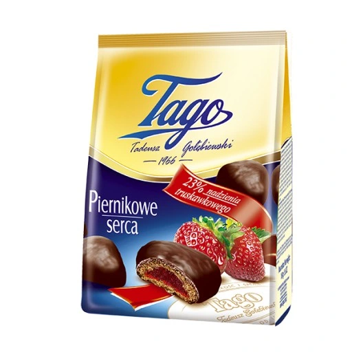 [5908310282992] PIERNIKI SERCA TRUSKAWKOWE 160G*12 TAGO